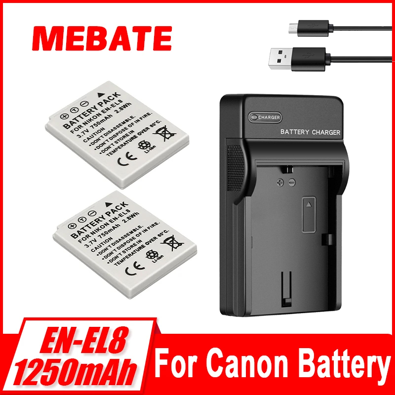 Nikon Camera D3500 - EL8 ENEL8 750mah Camera Battery EN-EL8