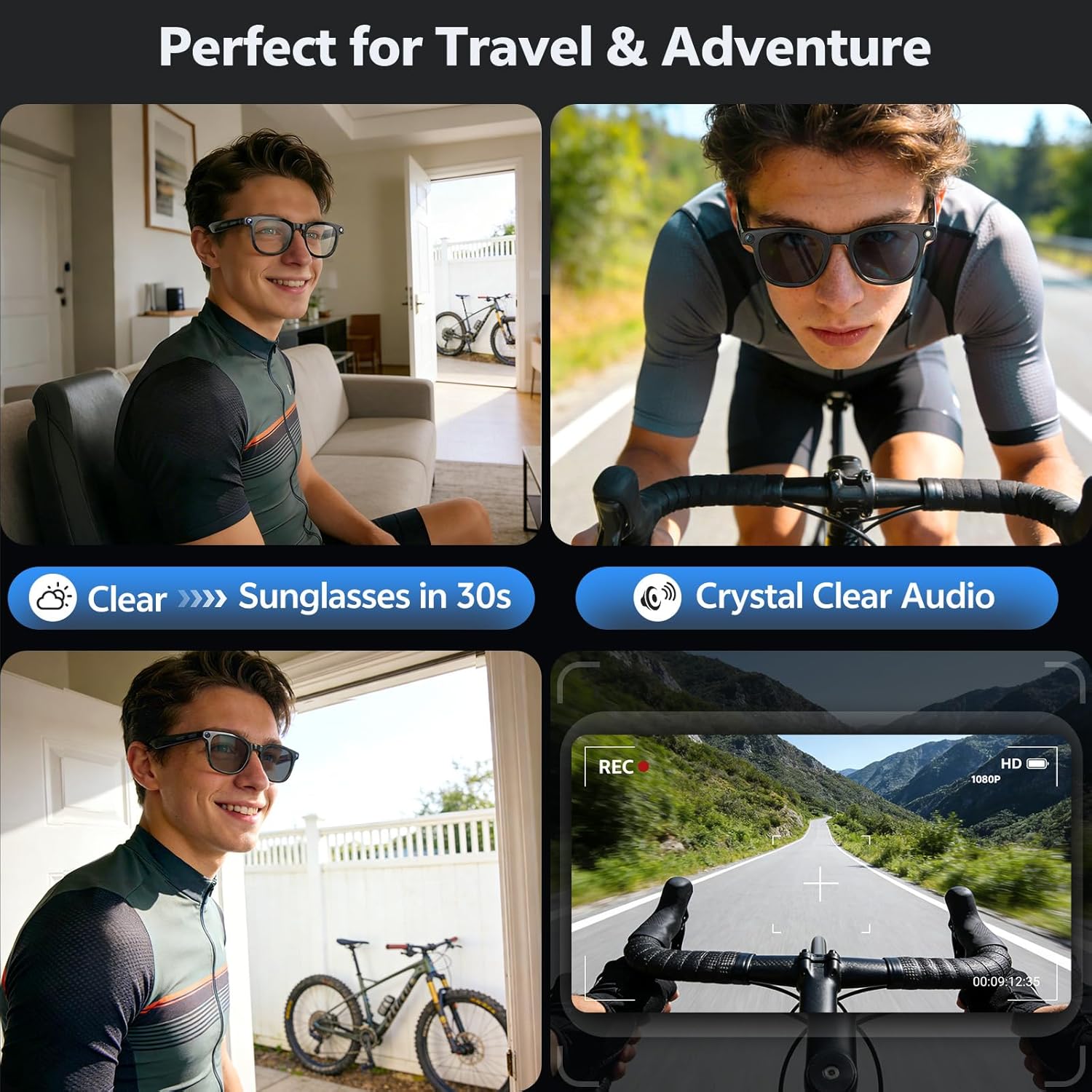 2026 4K 8MP Smart Glasses Men  - Photography Japanese ulasan dan harga