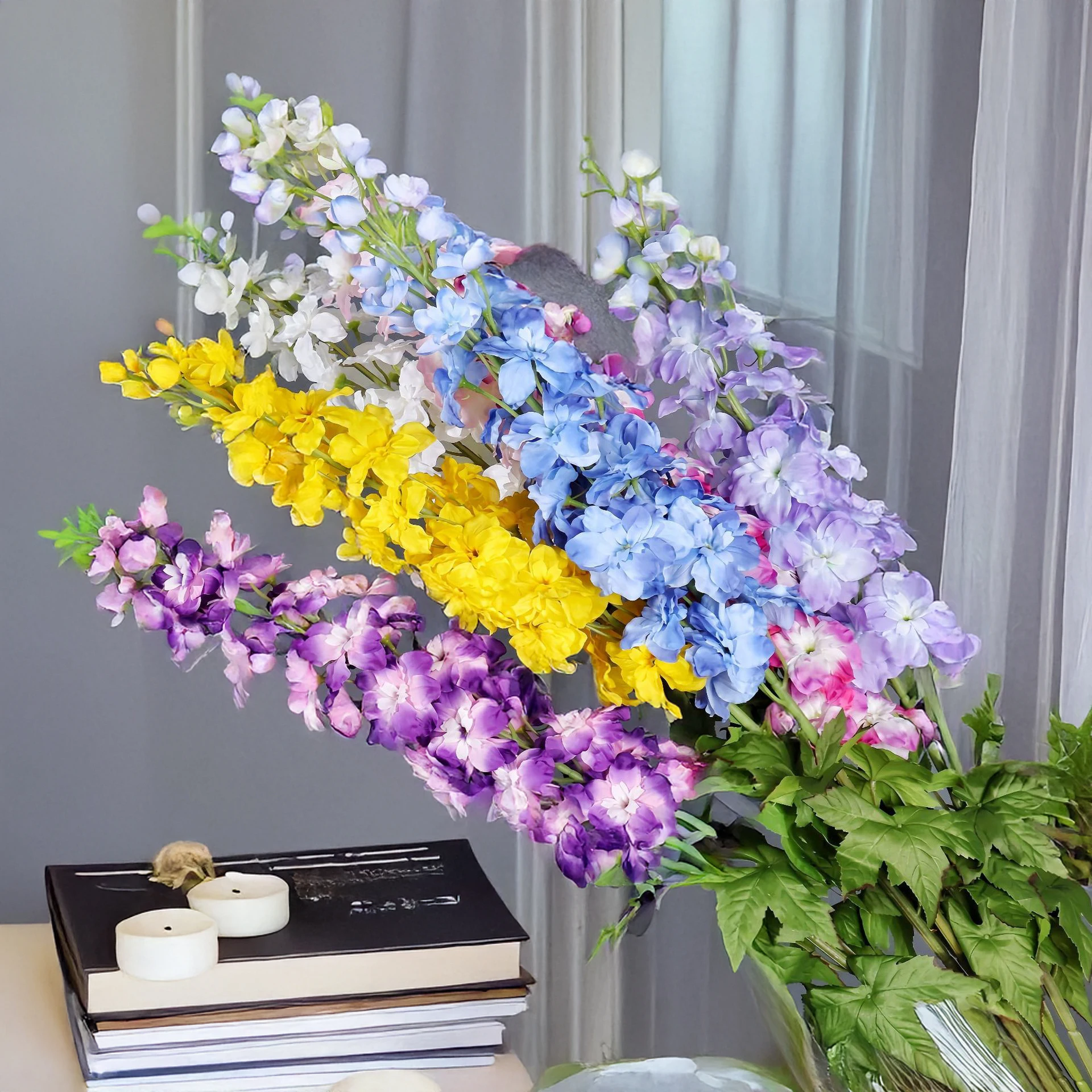 45 Inch Delphinium Artificial  - Photography Hotel ulasan dan harga