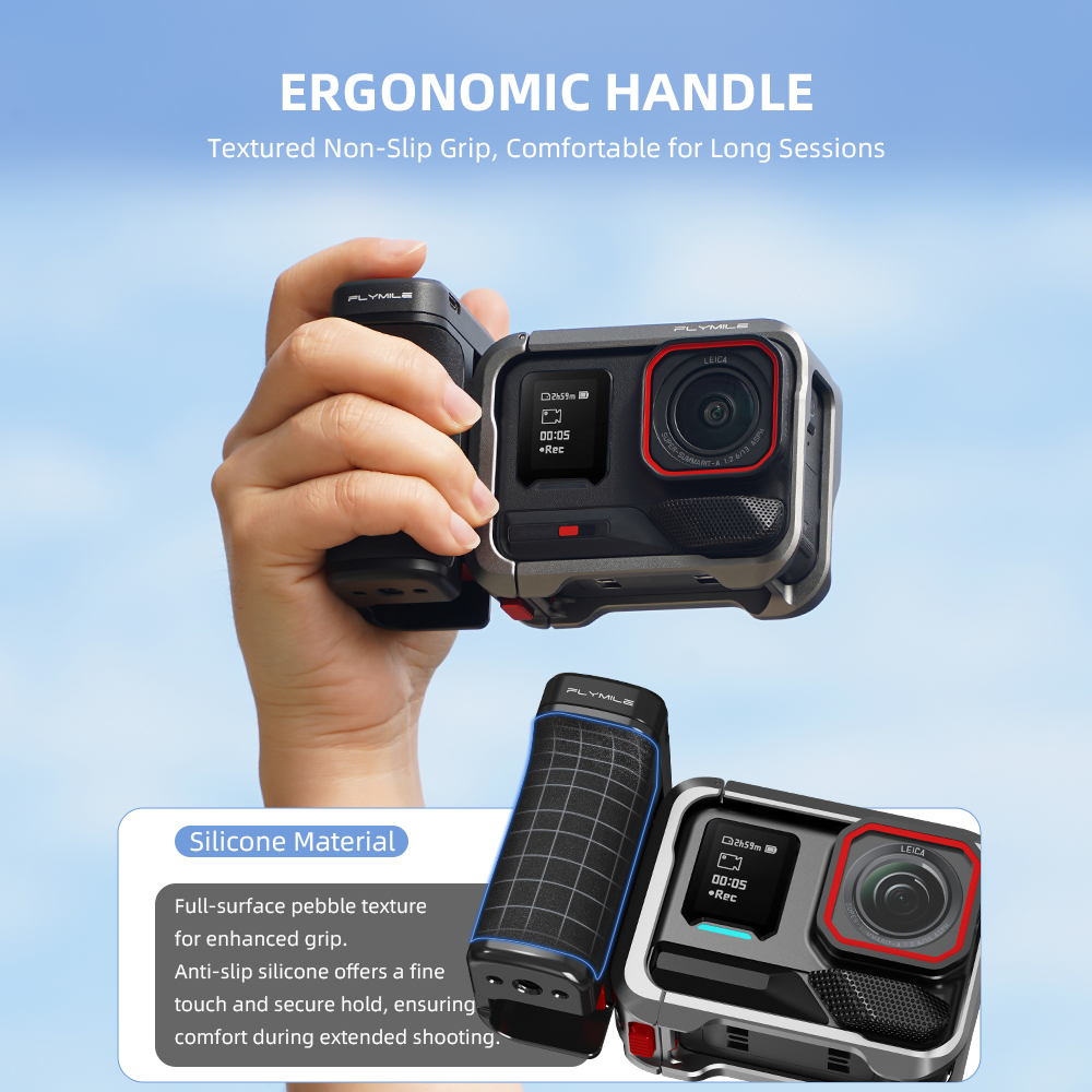 Flymile Camera Grip Wiht Bluet - Photography Grip Insta360 X5 ulasan dan harga