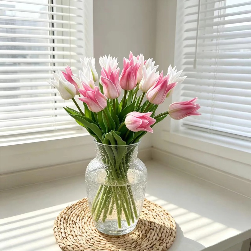 10pcs PU Tulip Artificial Flow - Photography Hotel ulasan dan harga