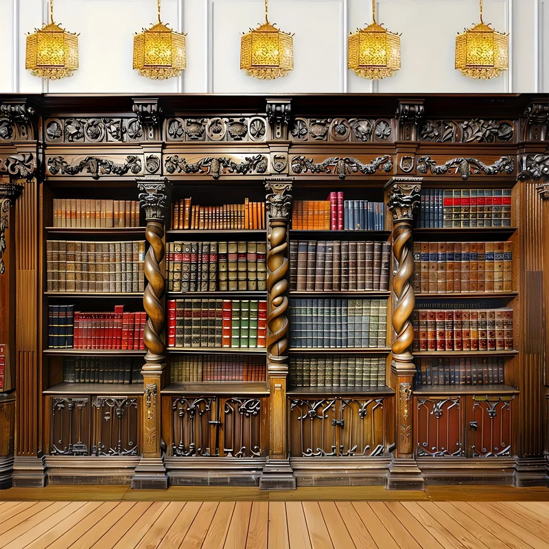 Vintage bookshelves on old boo - Photography Yearbook ulasan dan harga