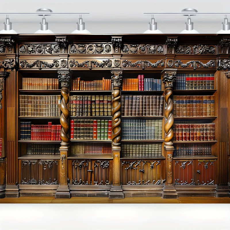 Vintage bookshelves on old boo - Photography Yearbook ulasan dan harga