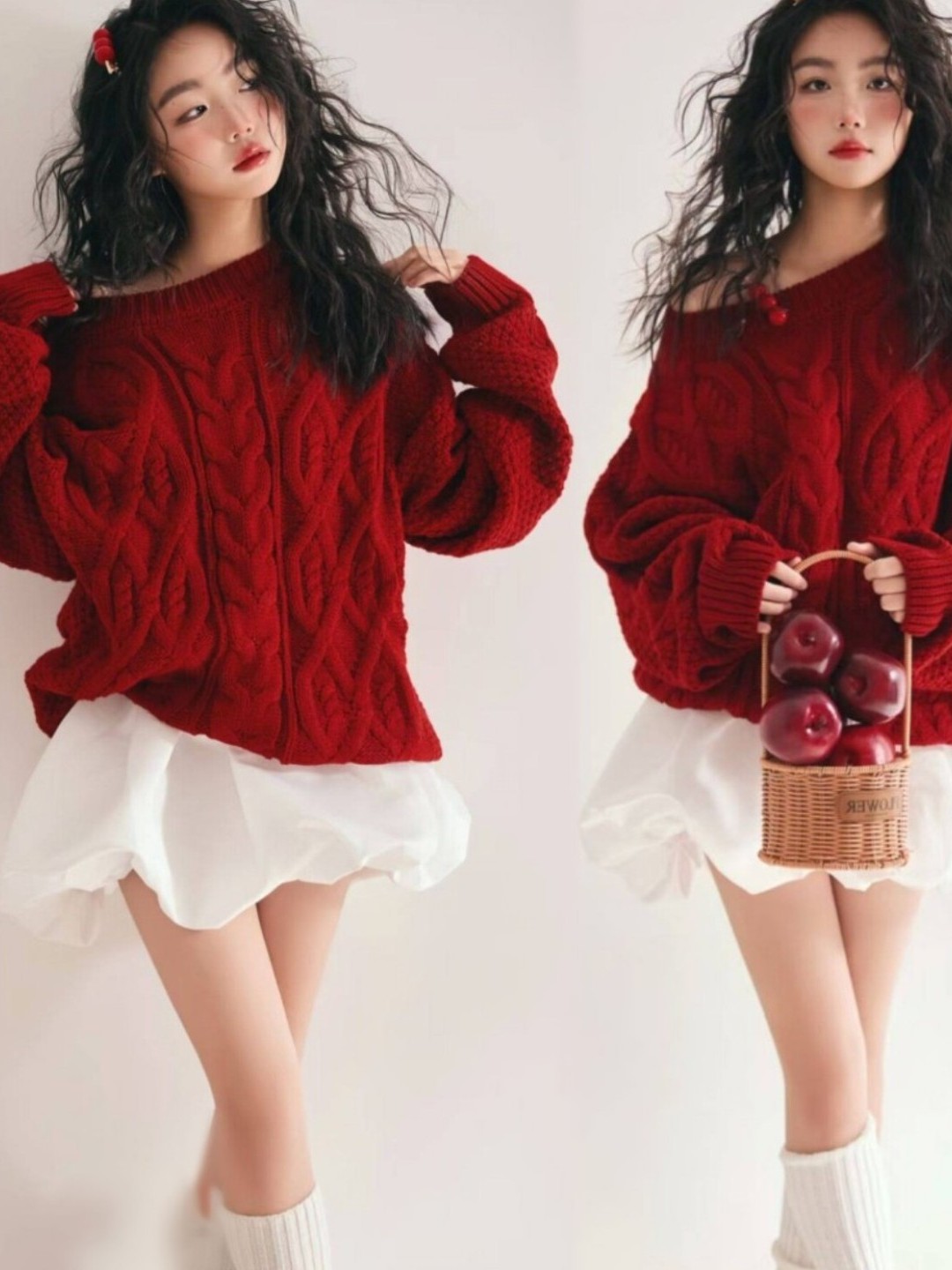Red Sweater Girl Studio Art Ph - Photography Young ulasan dan harga