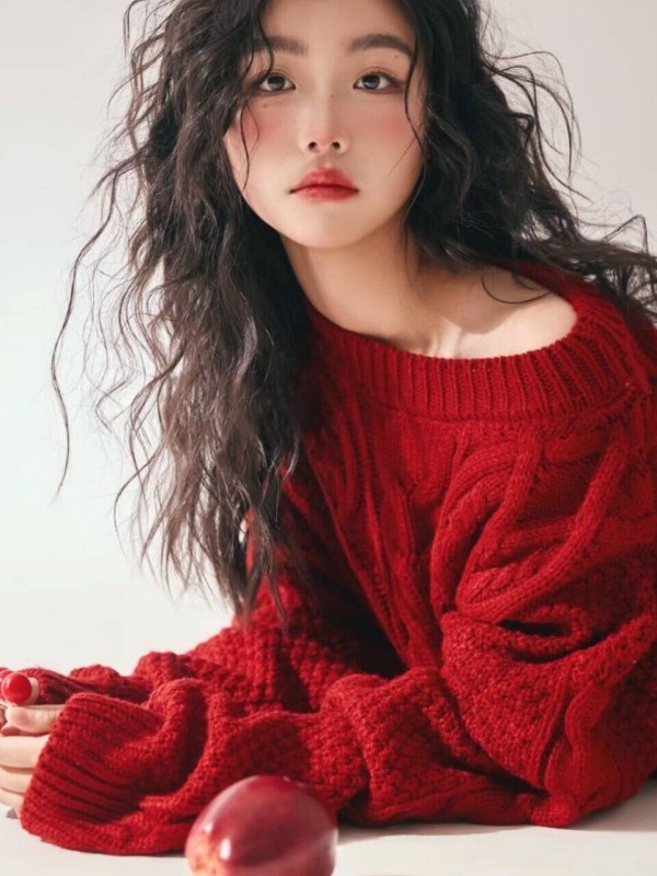 Red Sweater Girl Studio Art Ph - Photography Young ulasan dan harga