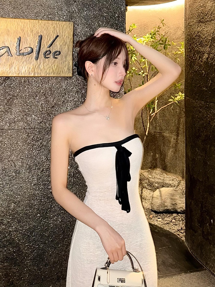 Sexy Neckline Long Dress Strap - Photography Young ulasan dan harga