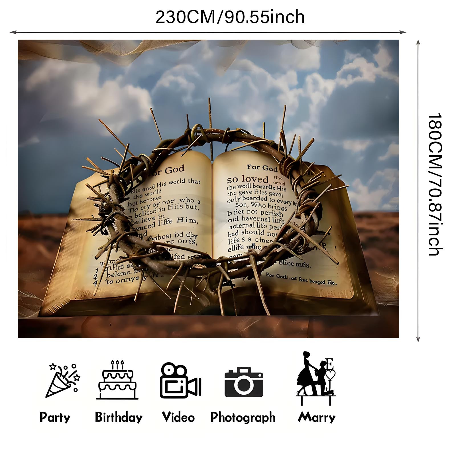 1pc Religious Book and Crown o - Photography Yearbook ulasan dan harga