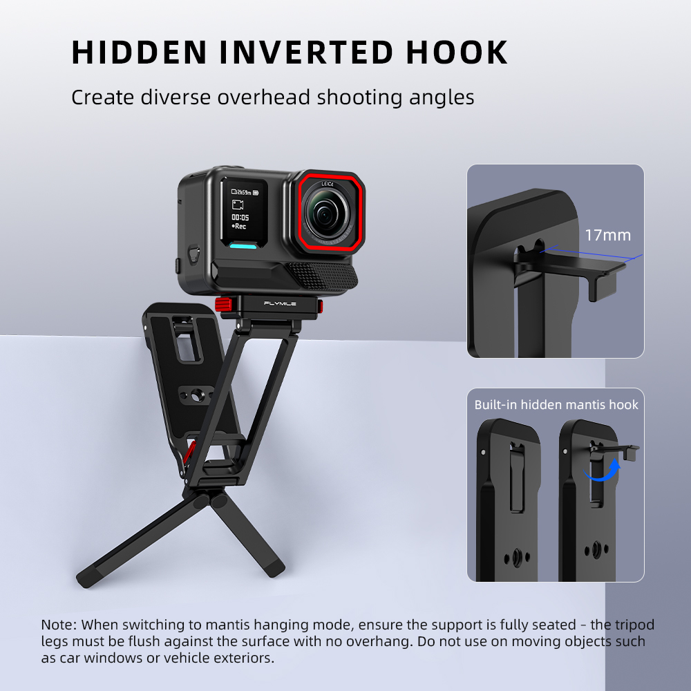 Flymile Magnetic Metal Tripod  - Photography Grip Insta360 X5 ulasan dan harga