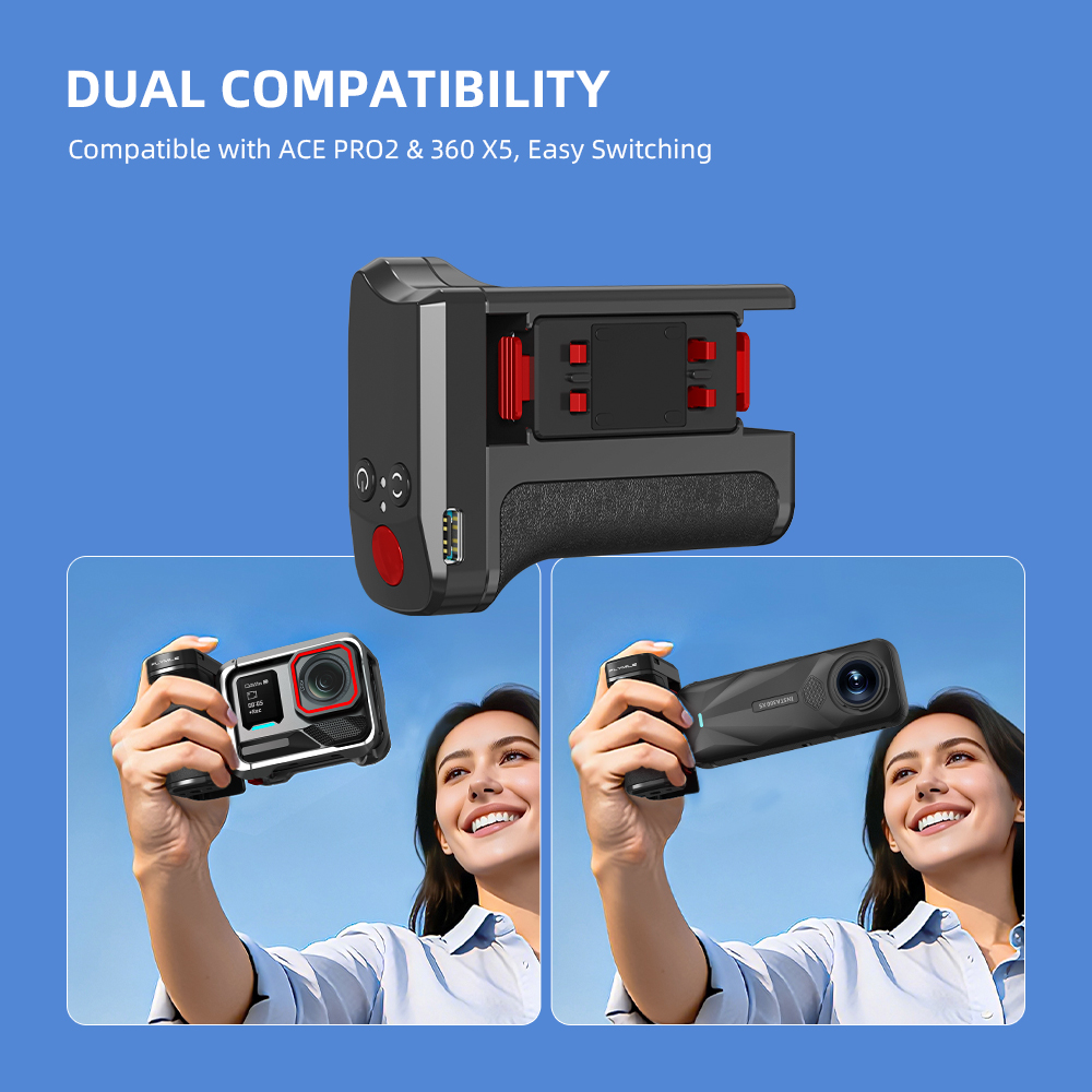 Flymile 50M Bluetooth Grip Han - Photography Grip Insta360 X5 ulasan dan harga