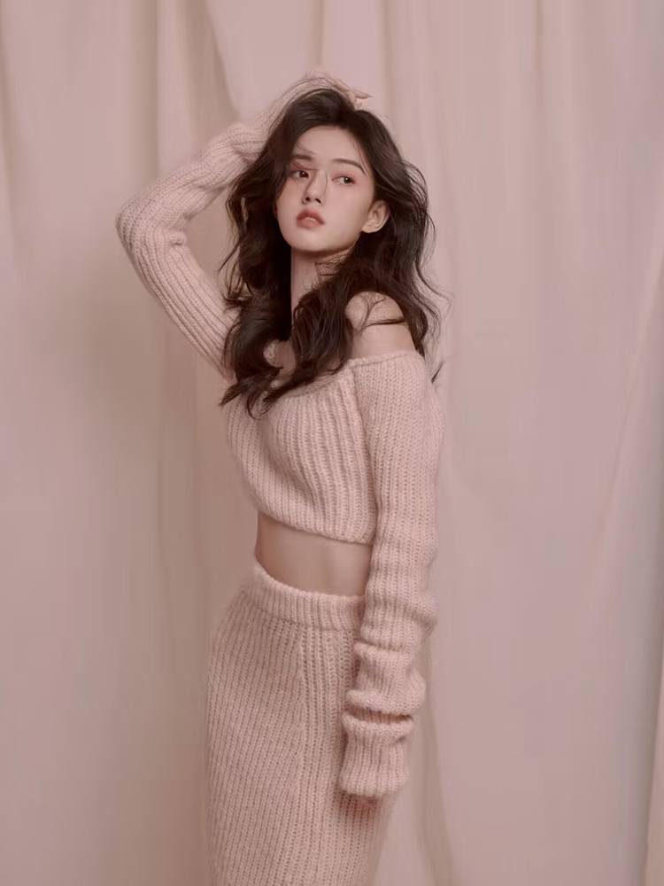 Slimming Knitted Set Photograp - Photography Young ulasan dan harga