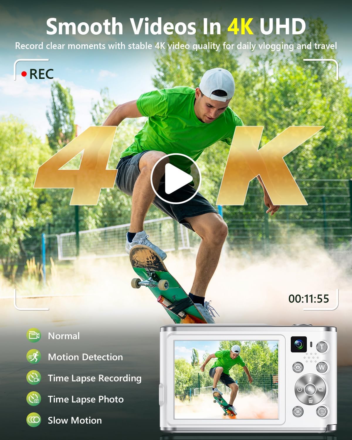 4K Digital Camera for Vlogging - Photography Zoom ulasan dan harga