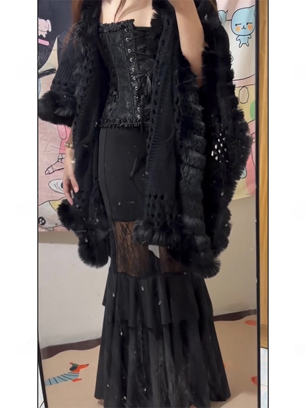 Warm Knitted Shawl Fashionable - Photography Young ulasan dan harga