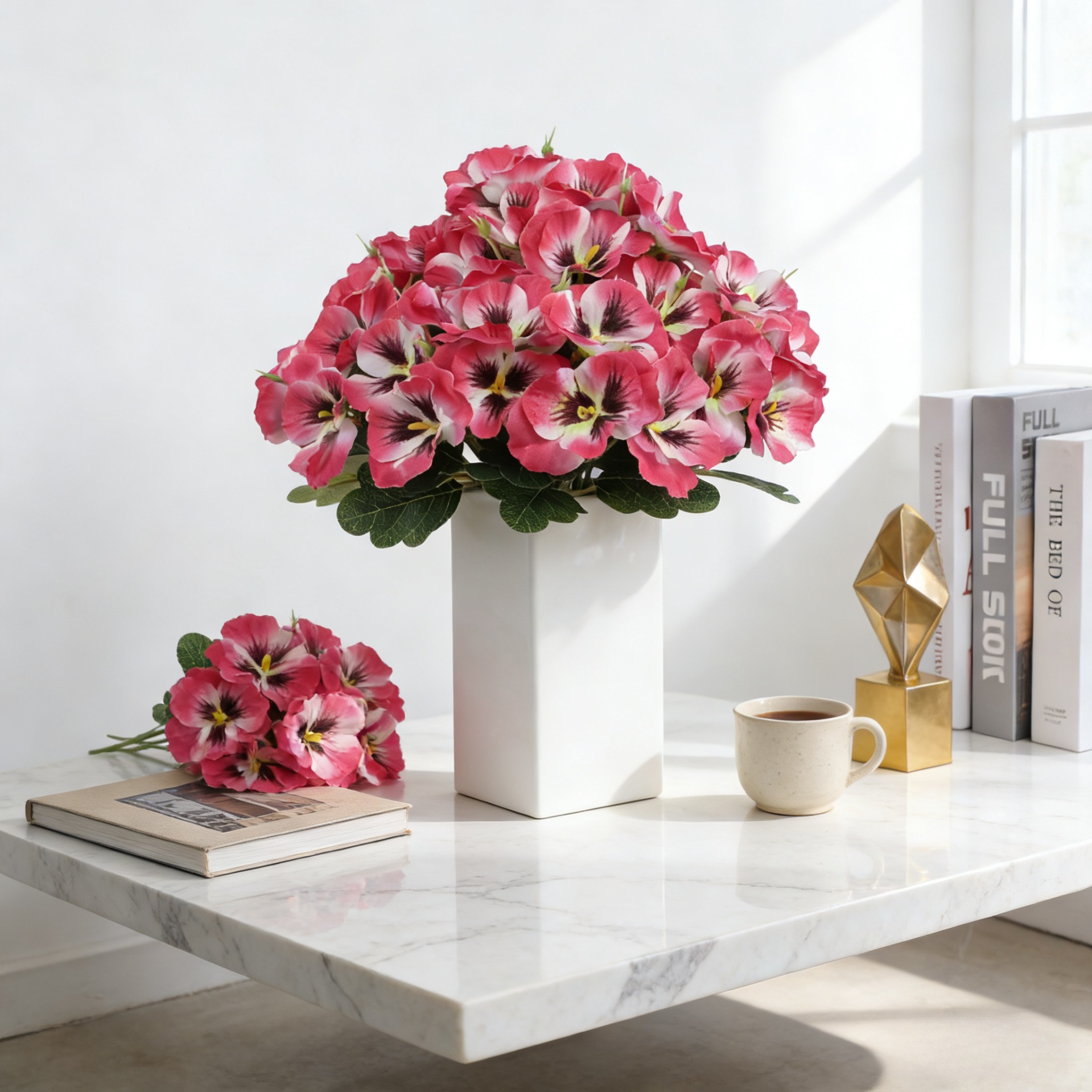 12.6 Inch Artificial Pansy Bun - Photography Hotel ulasan dan harga