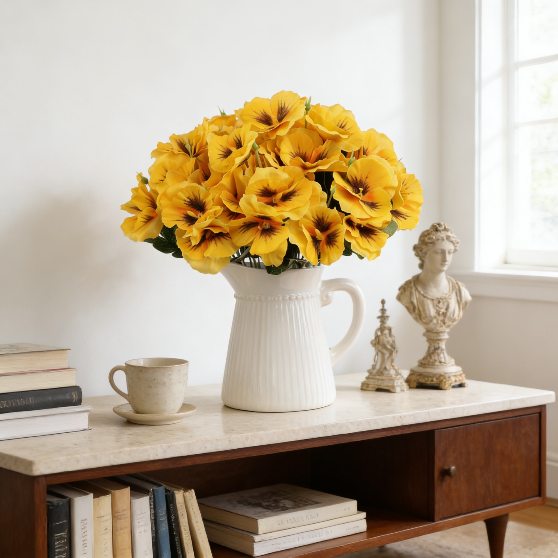 12.6 Inch Artificial Pansy Bun - Photography Hotel ulasan dan harga