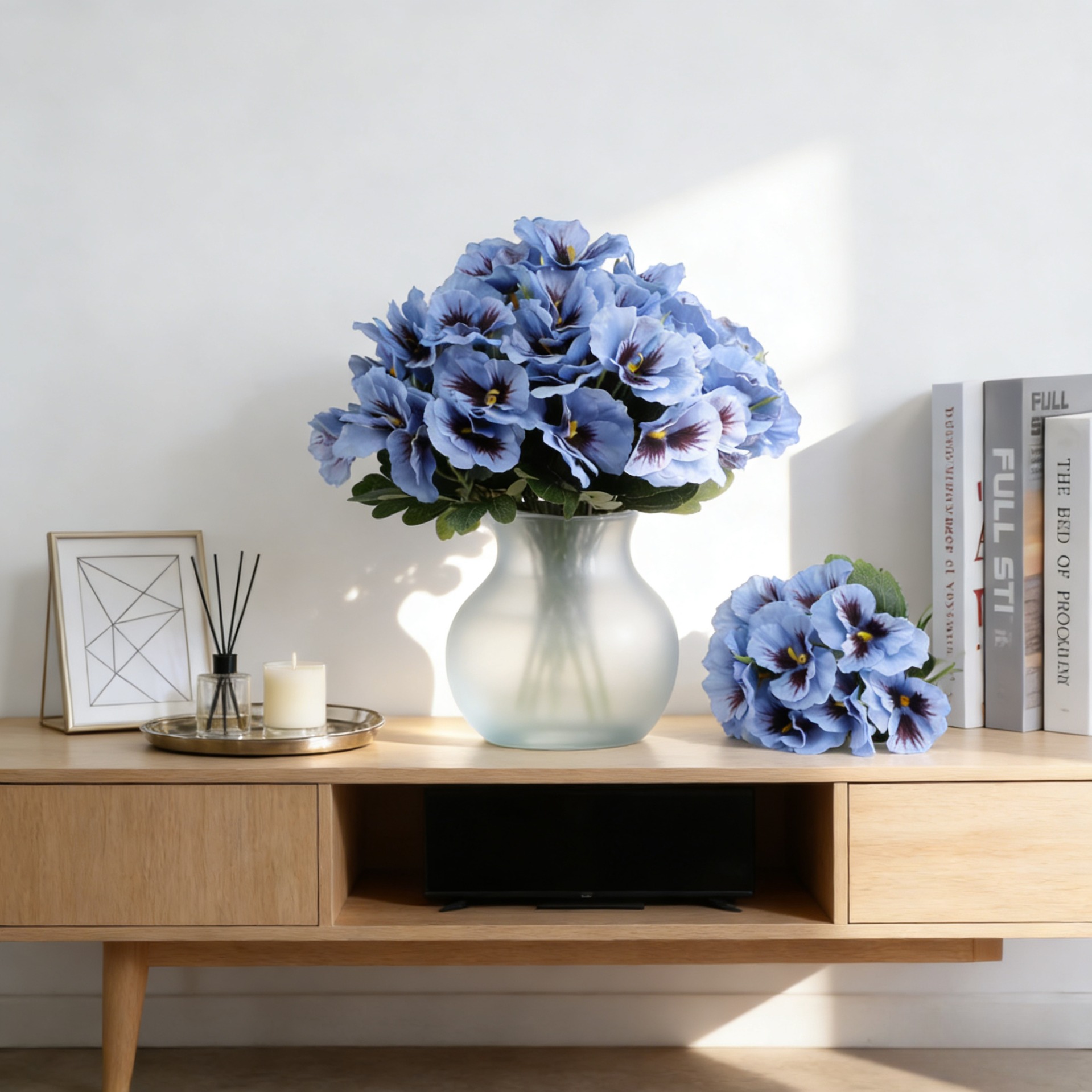 12.6 Inch Artificial Pansy Bun - Photography Hotel ulasan dan harga