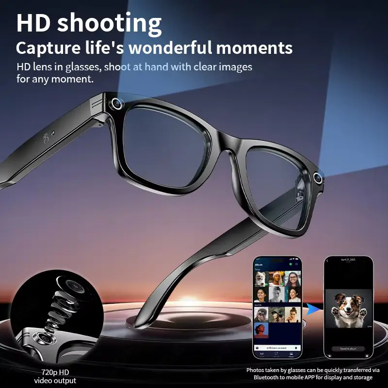AI Smart Glasses with 8MP Came - Photography Japanese ulasan dan harga